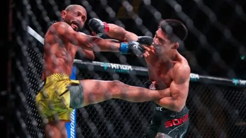 Song Yadong somete a Deiveson Figueiredo y se lleva la estelar en UFC Macau
