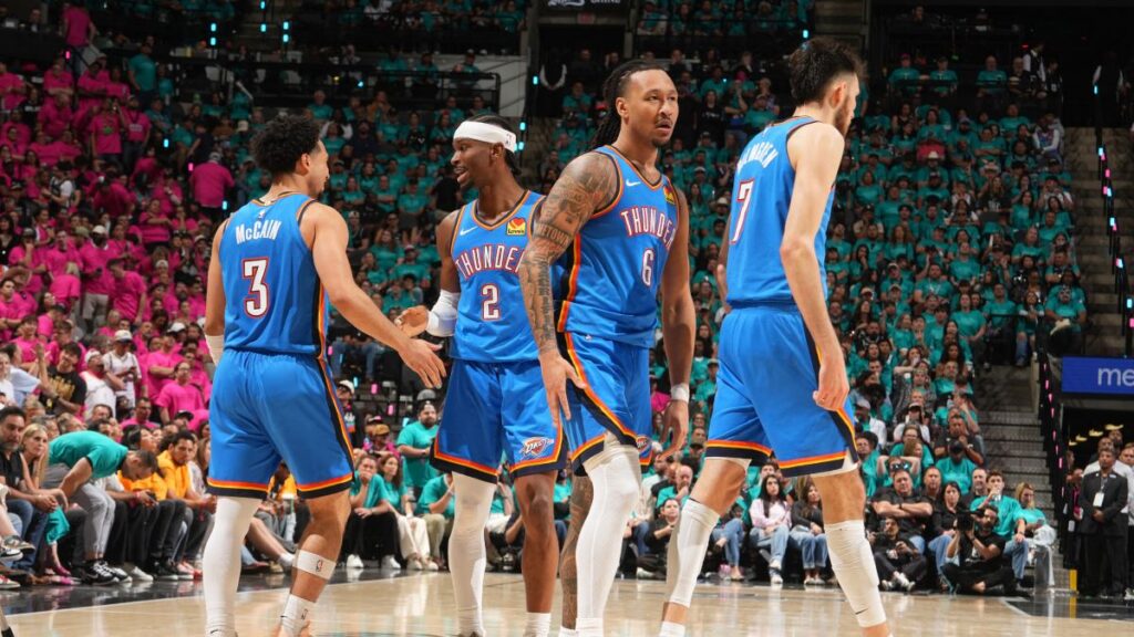 El Thunder supera un inicio complicado y la banca vence a los Spurs en el Juego 3