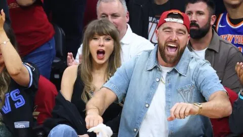 Taylor Swift y Travis Kelce se roban las miradas en el Juego 3 de Cavaliers y Knicks