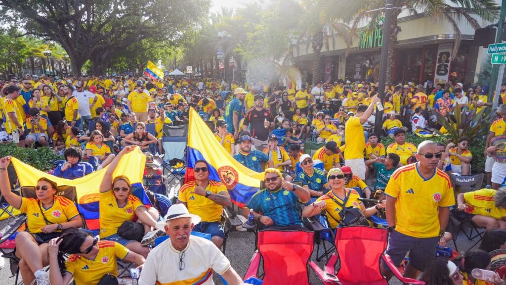 Hinchas colombianos. 