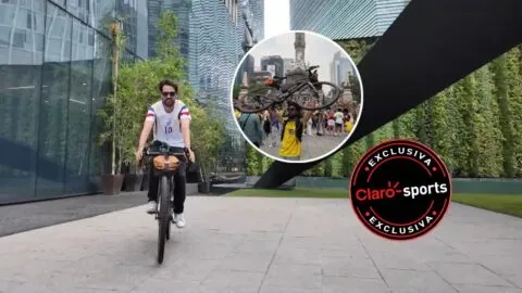 ¡Amor por la selección! Aficionado viaja en bicicleta desde Colombia para ver al equipo en el Mundial 2026