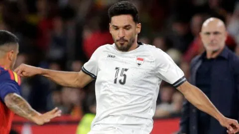 Ahmed Yahya, baja por lesión en la selección de Irak a días del Mundial 2026