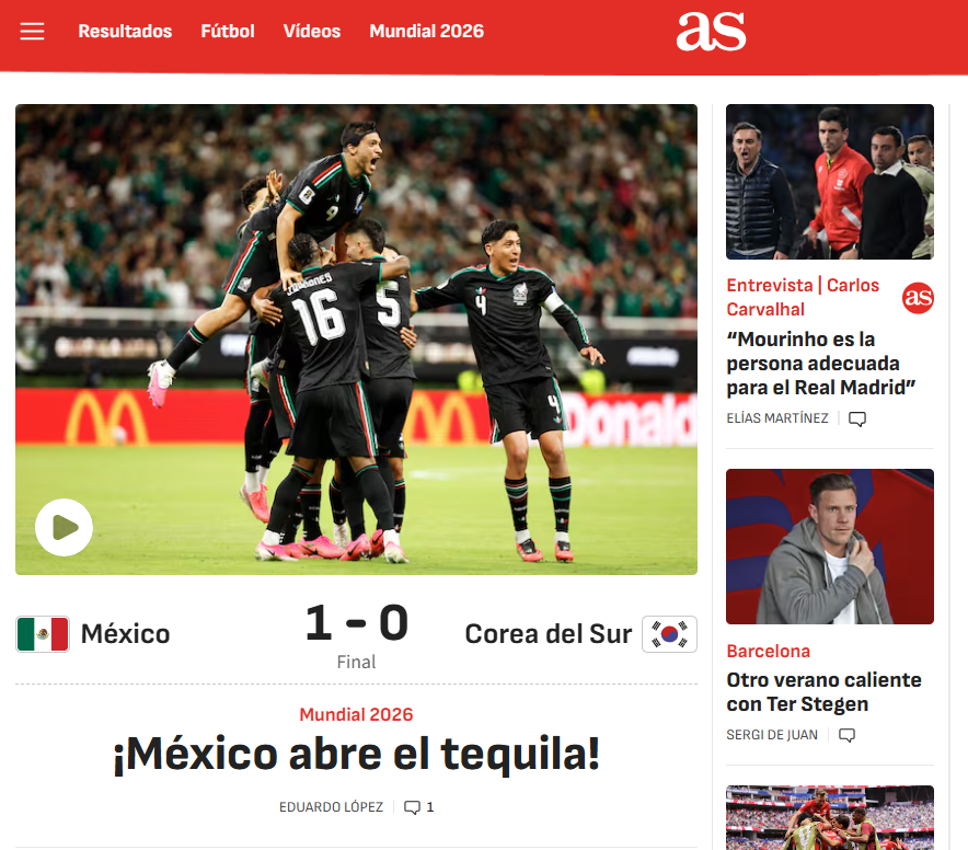 Clasificación de la selección mexicana genera titulares en la prensa internacional