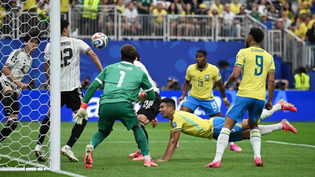 Casemiro durante el Brasil vs Japón del Mundial 2026