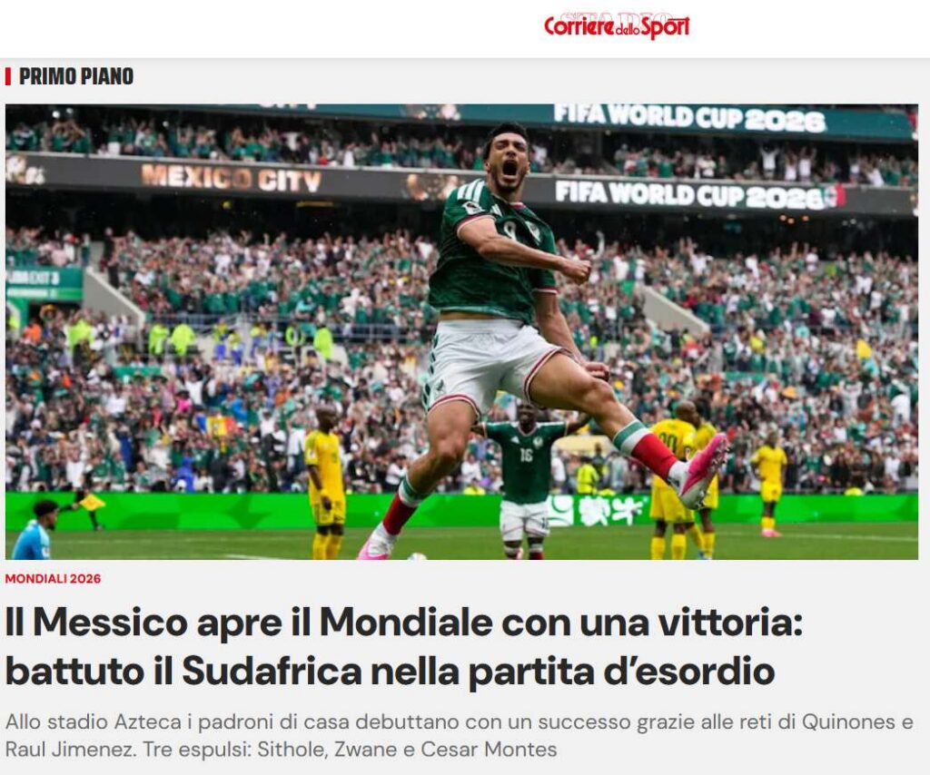 Jiménez, Quiñones y las tres expulsiones: la inauguración del Mundial 2026 acapara las miradas de la prensa mundial