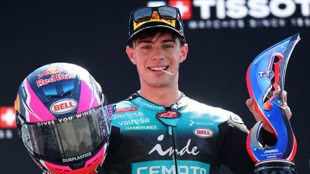 David Alonso, ganador de Moto 2 en Países Bajos. - Omar Havana, Reuters.