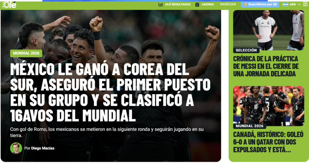 Clasificación de la selección mexicana genera titulares en la prensa internacional