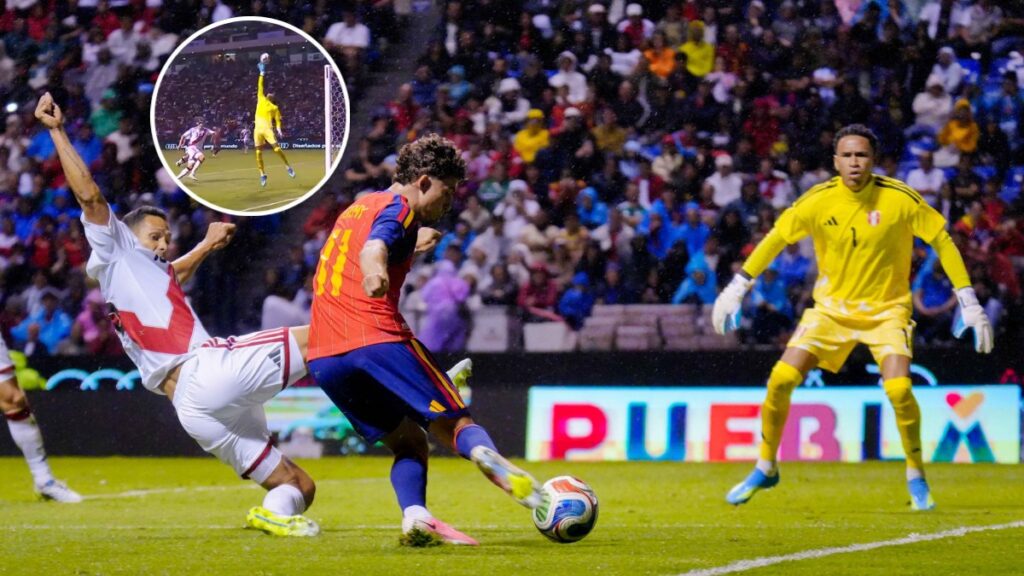 Pedro Gallese tuvo un error en el tercer gol de España