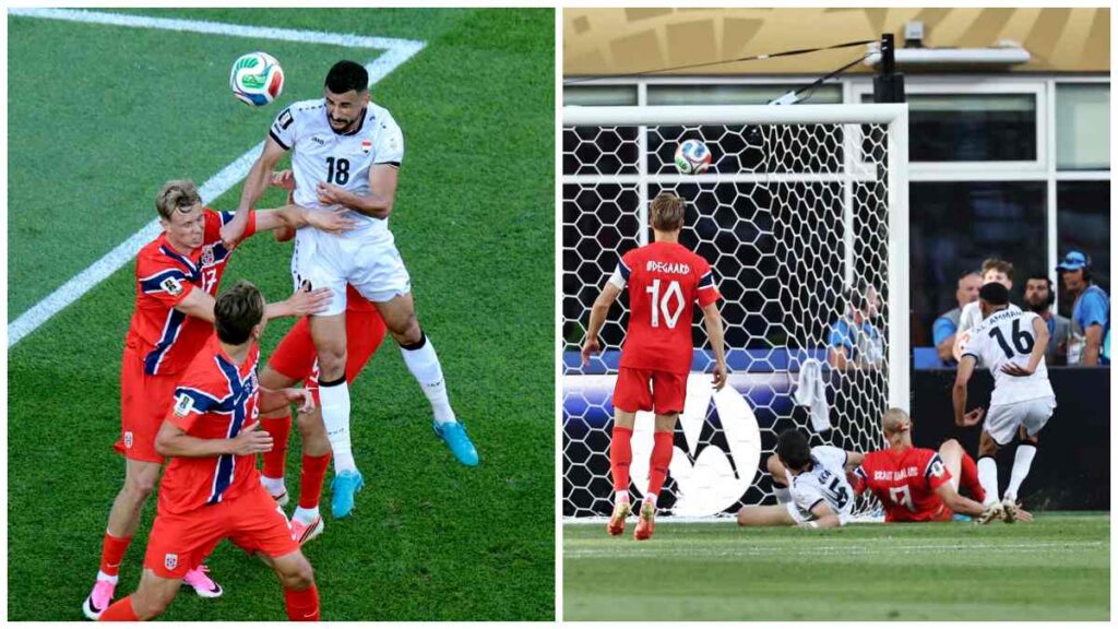 El gol de Irak ante Noruega, su primero en 40 años en los Mundiales