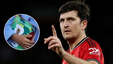 ¿Te faltan repechajes? Harry Maguire aparece en Nueva York vendiendo estampitas del álbum del Mundial