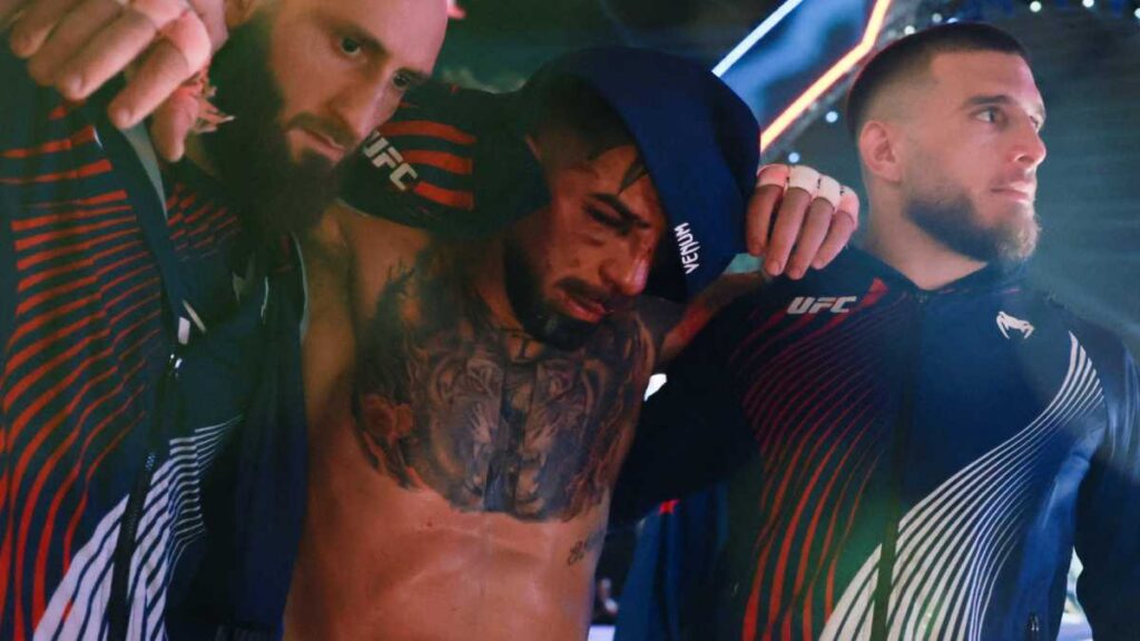 Así quedó el rostro de Ilia Topuria tras caer ante Justin Gaethje en UFC Freedom 250