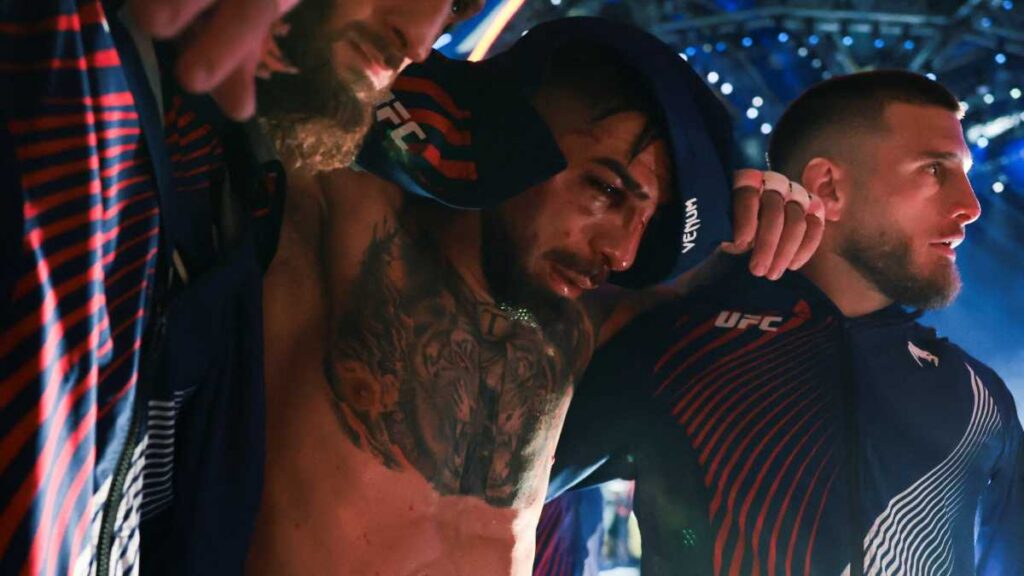 Así quedó el rostro de Ilia Topuria tras caer ante Justin Gaethje en UFC Freedom 250