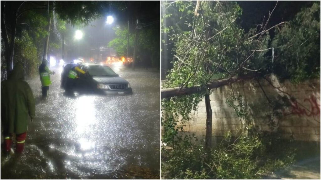 Alerta máxima en CDMX: inundaciones y cierres viales por lluvia intensa. Foto X: @SGIRPC_CDMX