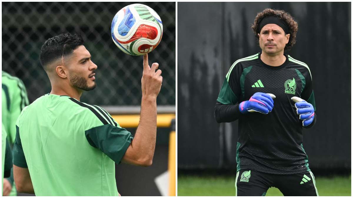 Raúl Jiménez y Memo Ochoa con la selección mexicana