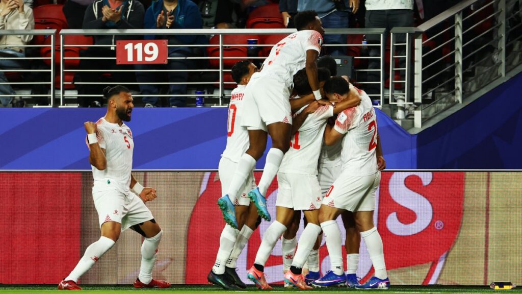 Jordania en festejo de gol