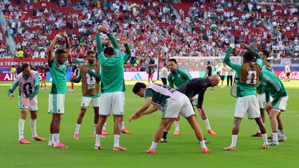 Argelia hace el calentamiento previo