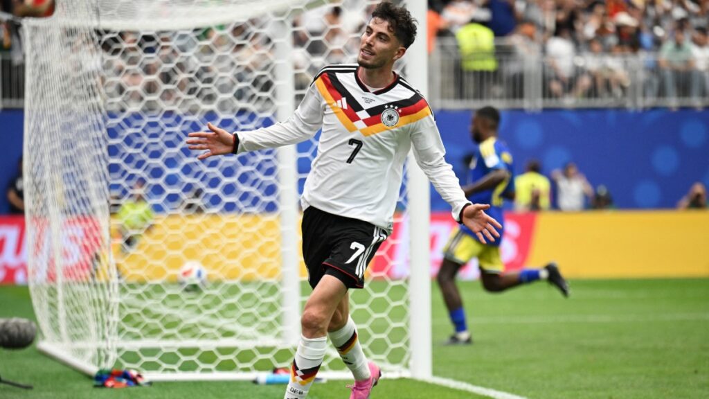Kai Havertz celebrando su gol ante Curazao