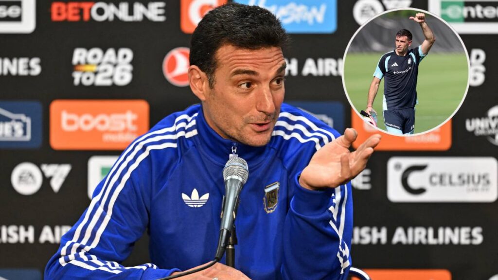 Lionel Scaloni y Dibu Martínez | IMÁGENES vía Reuters