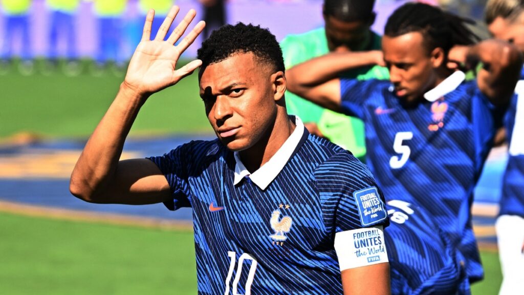 Mbappé con la selección de Francia