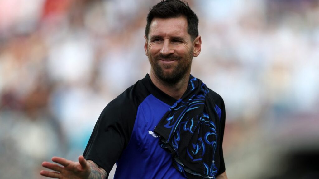 Leo Messi previo al amistoso entre Argentina y Honduras en College Station