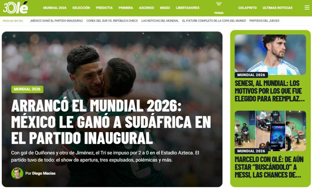 Jiménez, Quiñones y las tres expulsiones: la inauguración del Mundial 2026 acapara las miradas de la prensa mundial