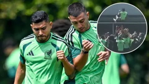 “Quiere volar”: Orbelín Pineda se une a la tendencia de la afición y protagoniza festejo con la selección mexicana