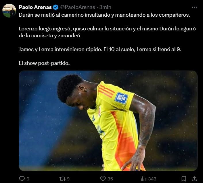 Paolo Arenas Polemica Con Jhon Duran
