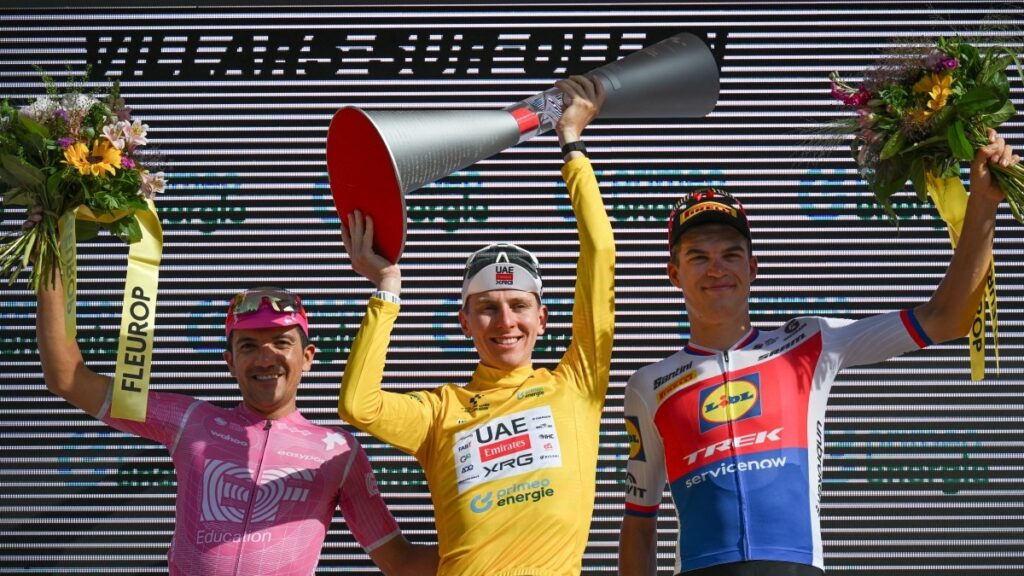 Podio final Tour de Suiza 2026