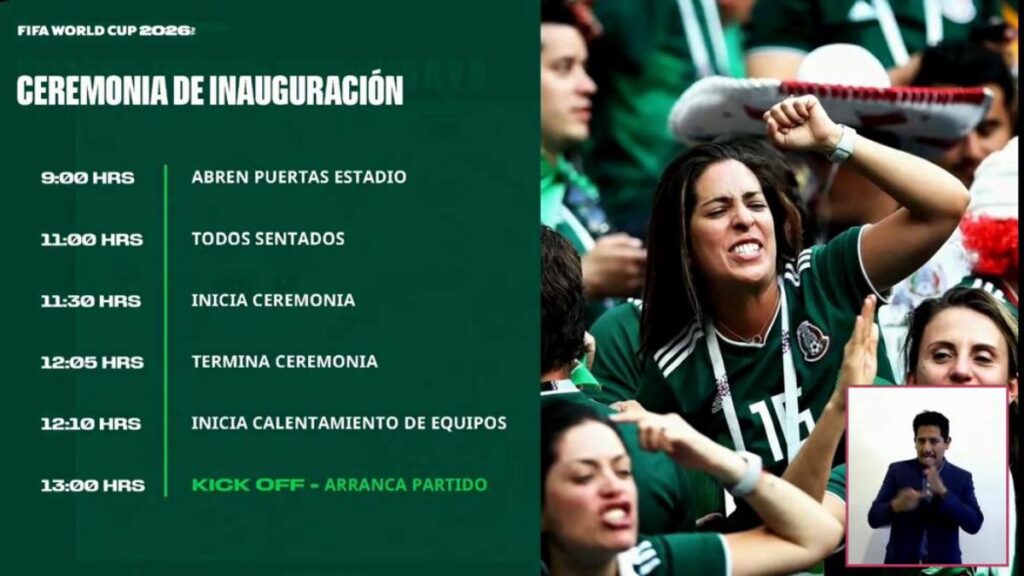 El programa oficial de la ceremonia de inauguración Mundial 2026