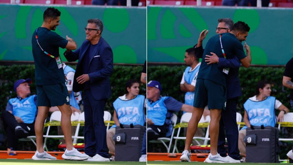 Raúl Jiménez y Juan Carlos Osorio previo al México vs Corea del Sur