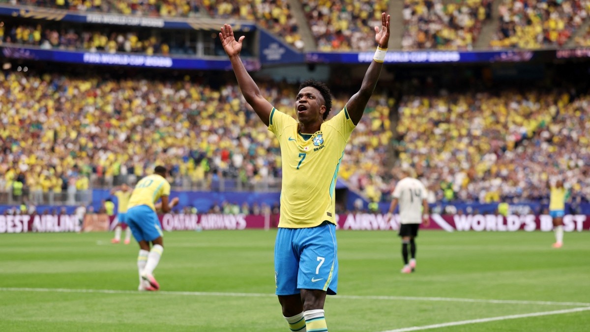 Vinicius busca ganar su primera Copa del Mundo con Brasil. Foto: Lars Baron / AFP