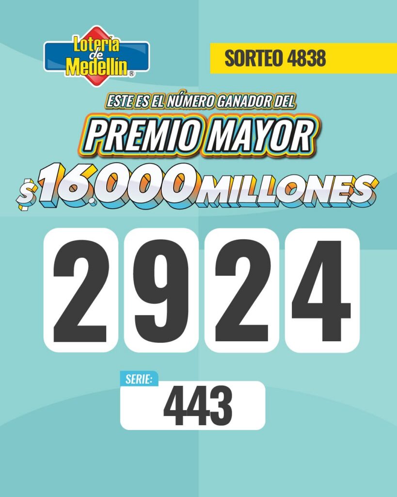Sorteo Lotería de Medellín 5 de junio 2026