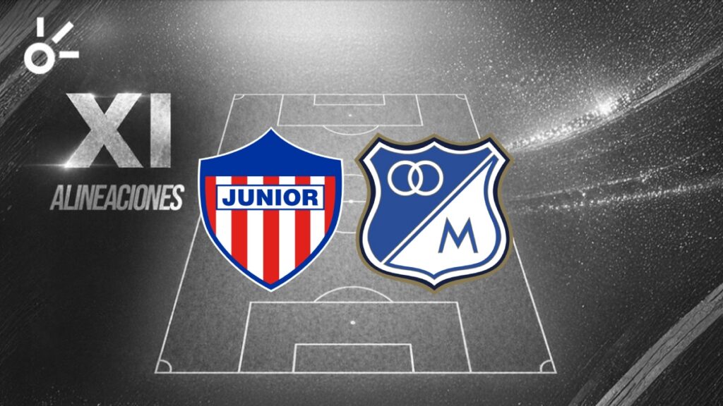 Alineaciones Junior vs Millonarios por la Liga BetPlay