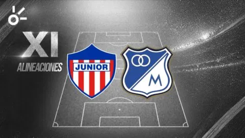 Posibles alineaciones de Junior vs Millonarios por la Liga BetPlay Dimayor 2026-II
