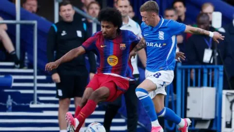 Adeyemi debuta con el Barcelona y Hamza marca un doblete en el empate ante Birmingham