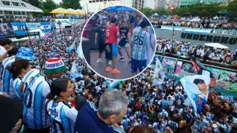 Barras de San Lorenzo y Huracán se enfrentan en Atlanta antes del Argentina vs Inglaterra