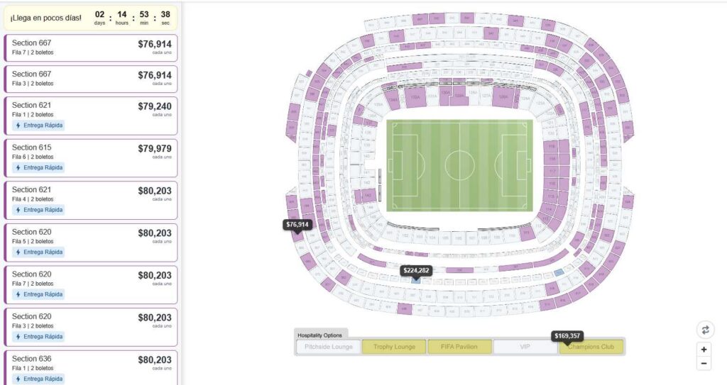 Boletos en Stubhub para el partido de octavos de México | Screenshot Stubhub