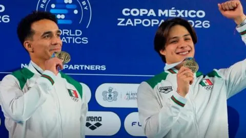 Osmar Olvera y Juan Celaya ganan la medalla de oro en la Copa México de Clavados 2026