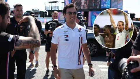 Checo Pérez enciende la previa del México vs Inglaterra: “La copa no va a volver a casa”