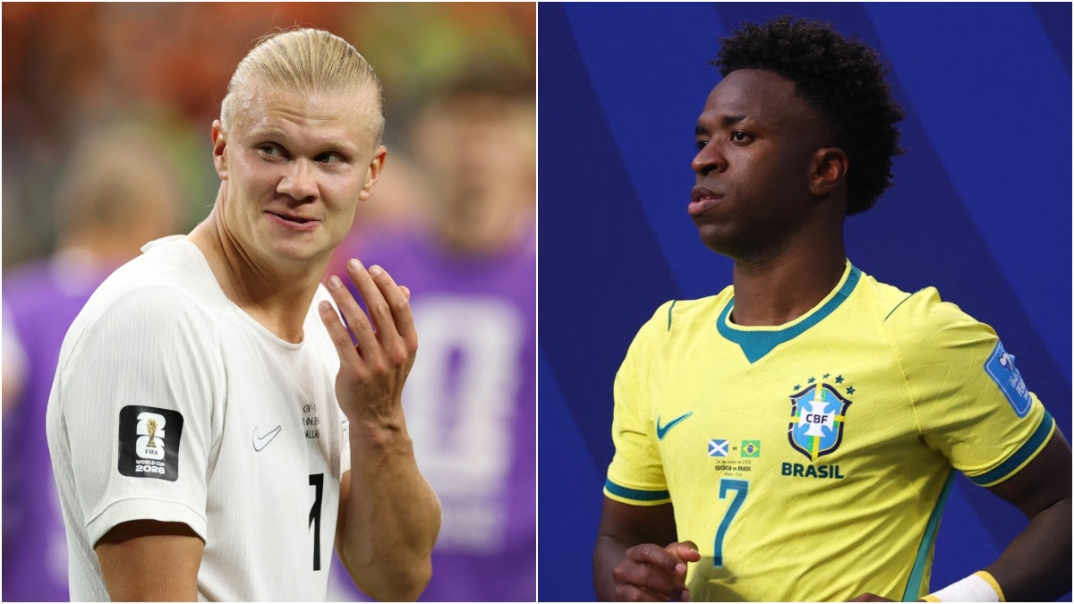 Haaland y Vinicius son las figuras de Brasil y Noruega.