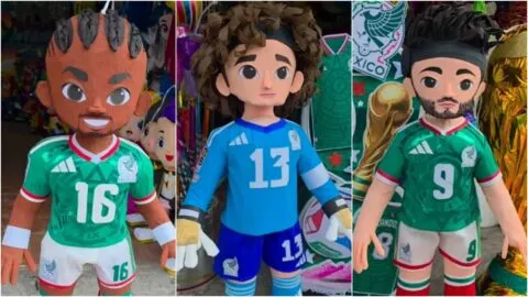 ¡Dale, dale! Así lucen las piñatas de Memo Ochoa, Julián Quiñones y Raúl Jiménez