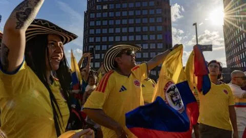 Fiesta cafetera: miles de fans recibieron a Colombia en Kansas City para el partido ante Ghana