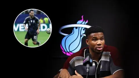 Giannis Antetokounmpo, inspirado por seguir los pasos de Messi al ser presentado en Miami