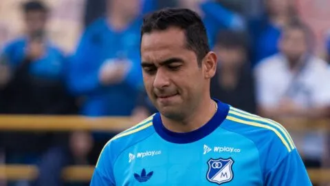 James Aguirre, baja de última hora en Millonarios por un trauma muscular