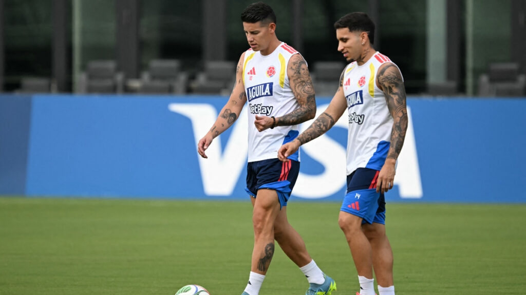 James Rodríguez y Gustavo Puerta