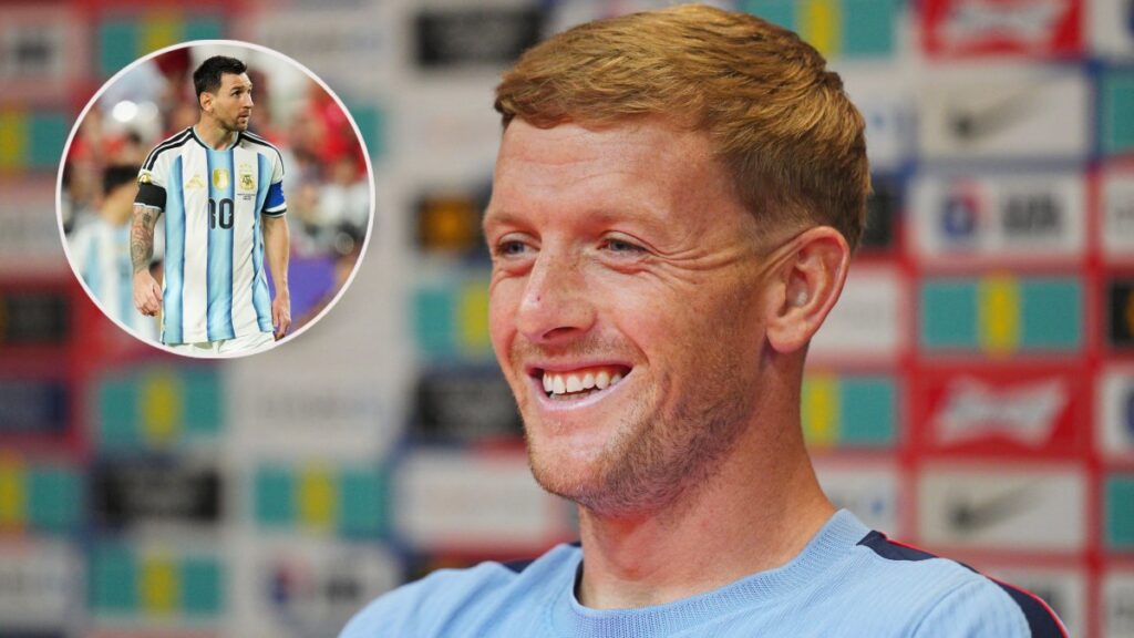 Jordan Pickford y Messi | IMÁGENES vía Reuters