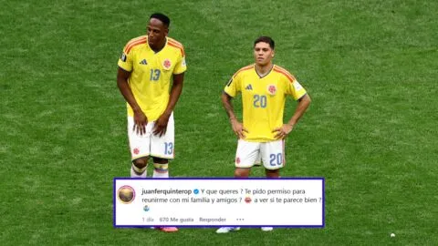 'Picante' cruce entre 'Juanfer' Quintero y un hincha de Colombia: "¿Te pido permiso?"
