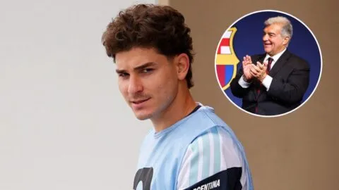 Laporta reitera al Atlético en el caso Julián Álvarez: "Un club grande no puede permitirse jugadores a disgusto"