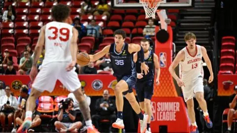 Karim López vive sus primeros minutos con Memphis en la NBA Summer League