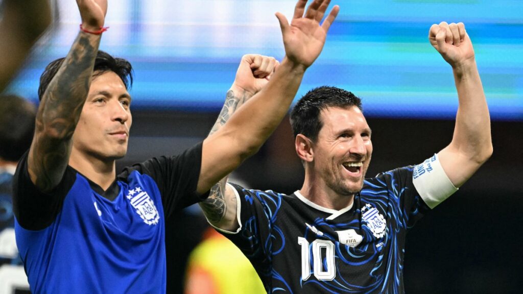 Lionel Messi festeja pase a la final del Mundial